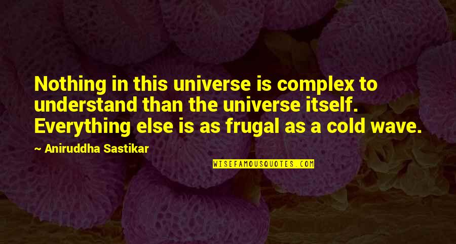 College Graduates Quotes By Aniruddha Sastikar: Nothing in this universe is complex to understand