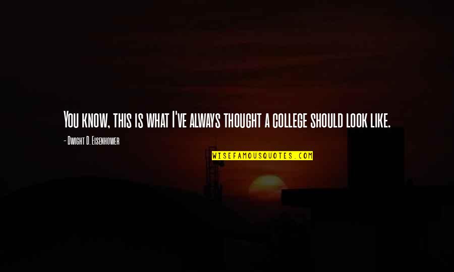 College Is Quotes By Dwight D. Eisenhower: You know, this is what I've always thought College Is Quotes By Dwight D. Eisenhower: You know, this is what I've always thought