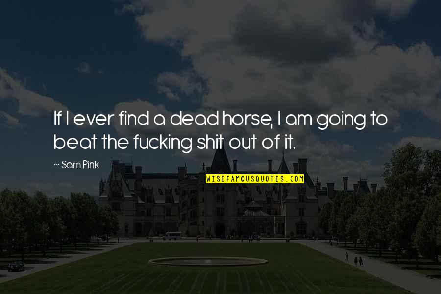 College Life In Urdu Quotes By Sam Pink: If I ever find a dead horse, I