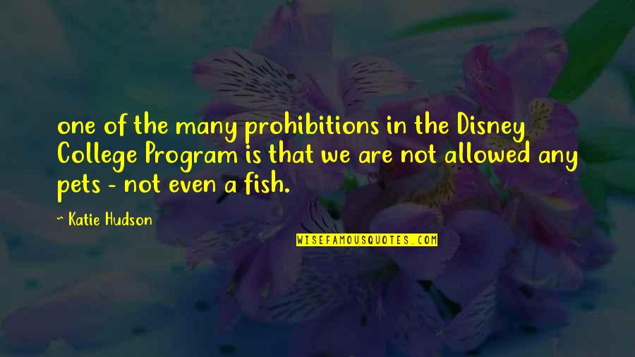 College One Quotes By Katie Hudson: one of the many prohibitions in the Disney