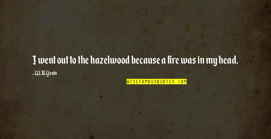 Colletta Pettersen Quotes By W.B.Yeats: I went out to the hazelwood because a