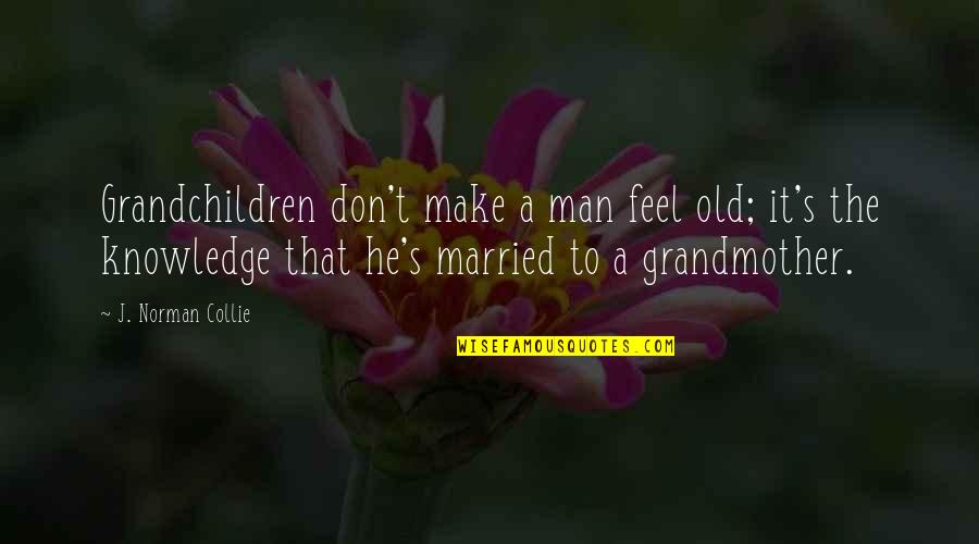 Collie Quotes By J. Norman Collie: Grandchildren don't make a man feel old; it's