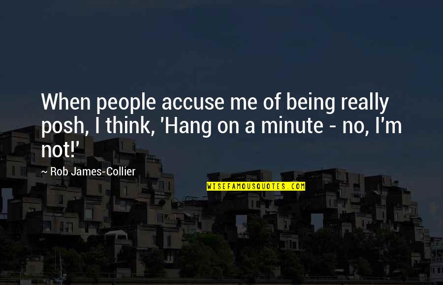 Collier Quotes By Rob James-Collier: When people accuse me of being really posh,
