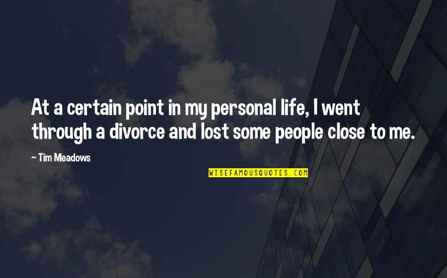 Collinear Points Quotes By Tim Meadows: At a certain point in my personal life, Collinear Points Quotes By Tim Meadows: At a certain point in my personal life,