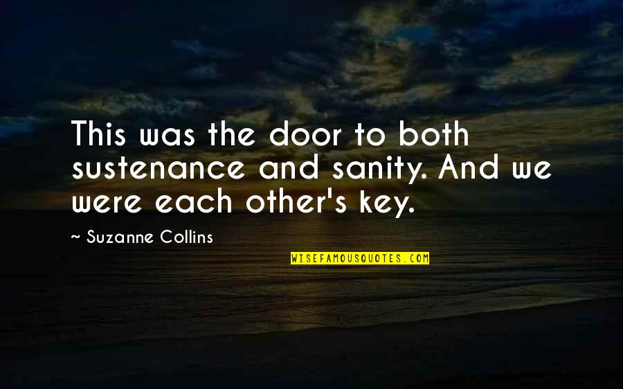 Collins's Quotes By Suzanne Collins: This was the door to both sustenance and