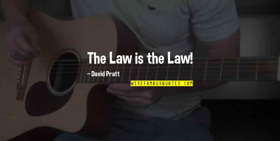 Colocando Perucas Quotes By David Pratt: The Law is the Law!