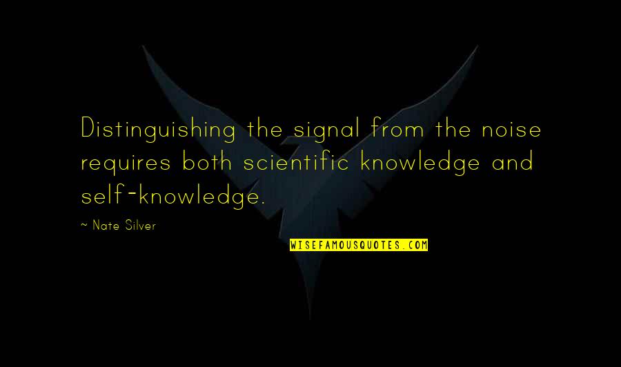 Colonius Tower Quotes By Nate Silver: Distinguishing the signal from the noise requires both