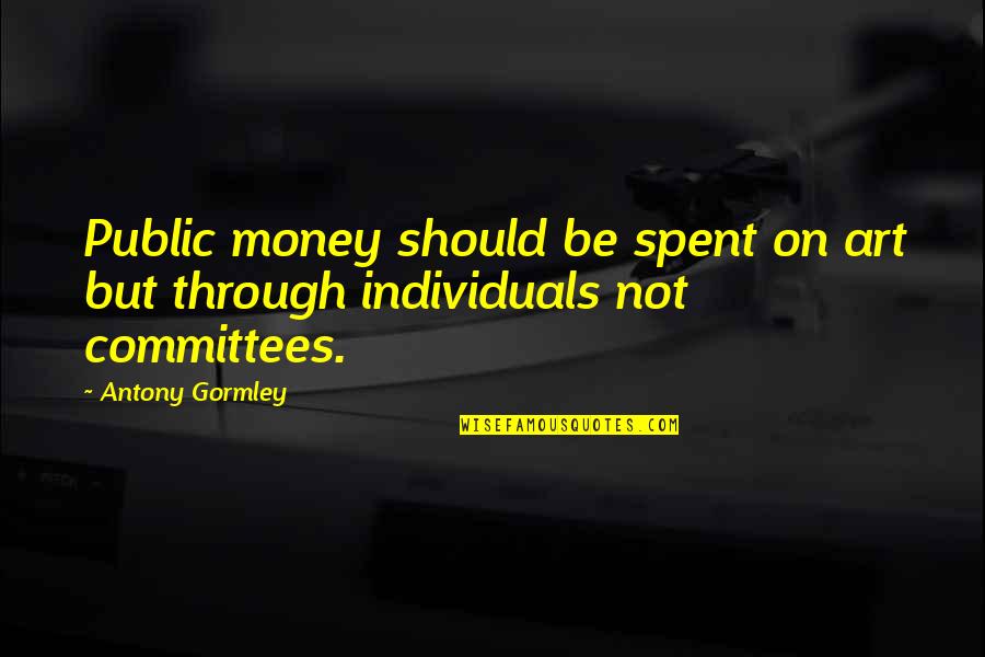 Color Guard Mom Quotes By Antony Gormley: Public money should be spent on art but