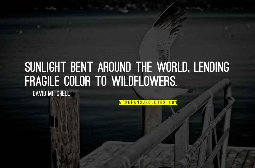 Color Quotes By David Mitchell: Sunlight bent around the world, lending fragile color