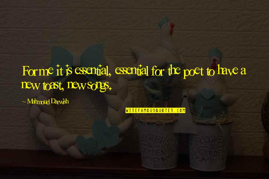 Color Vision Quotes By Mahmoud Darwish: For me it is essential, essential for the
