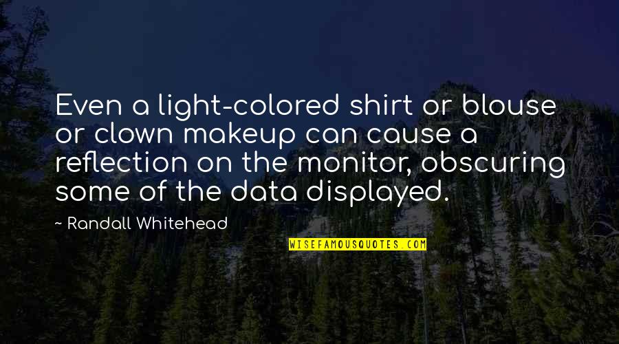 Colored Light Quotes By Randall Whitehead: Even a light-colored shirt or blouse or clown
