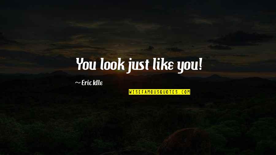 Colored The World Quotes By Eric Idle: You look just like you! Colored The World Quotes By Eric Idle: You look just like you!
