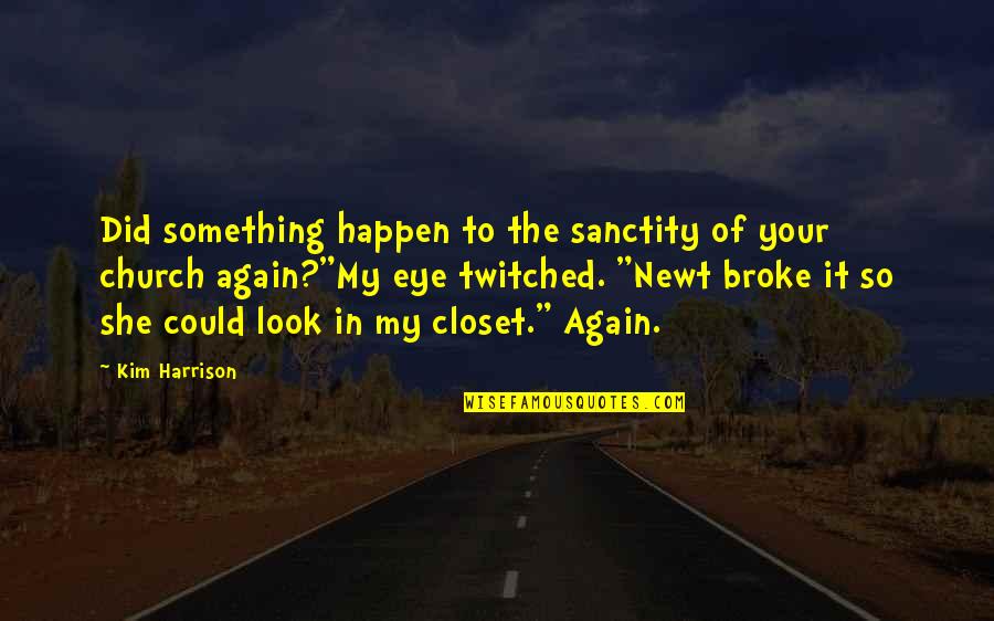 Colorful Fish Quotes By Kim Harrison: Did something happen to the sanctity of your Colorful Fish Quotes By Kim Harrison: Did something happen to the sanctity of your