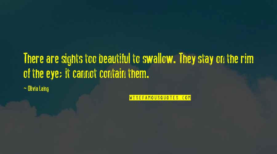 Colosi Nero Quotes By Olivia Laing: There are sights too beautiful to swallow. They Colosi Nero Quotes By Olivia Laing: There are sights too beautiful to swallow. They