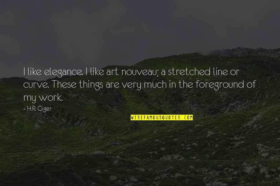 Colosio Quotes By H.R. Giger: I like elegance. I like art nouveau; a Colosio Quotes By H.R. Giger: I like elegance. I like art nouveau; a