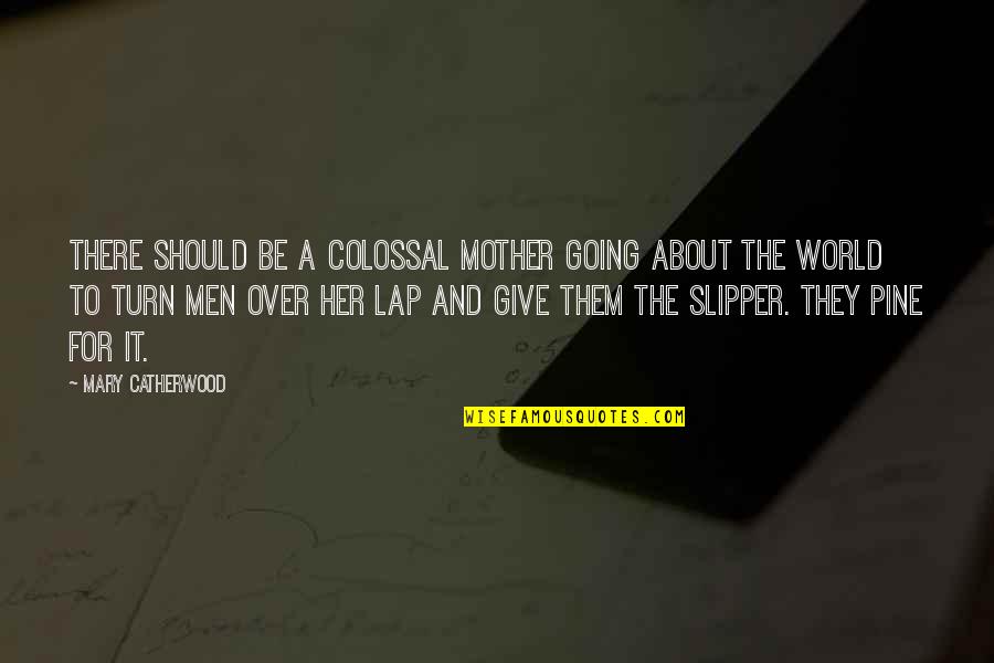Colossal Quotes By Mary Catherwood: There should be a colossal mother going about