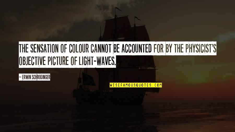 Colour And Light Quotes By Erwin Schrodinger: The sensation of colour cannot be accounted for