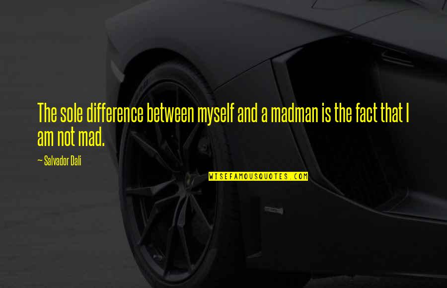 Coloured Lights Quotes By Salvador Dali: The sole difference between myself and a madman