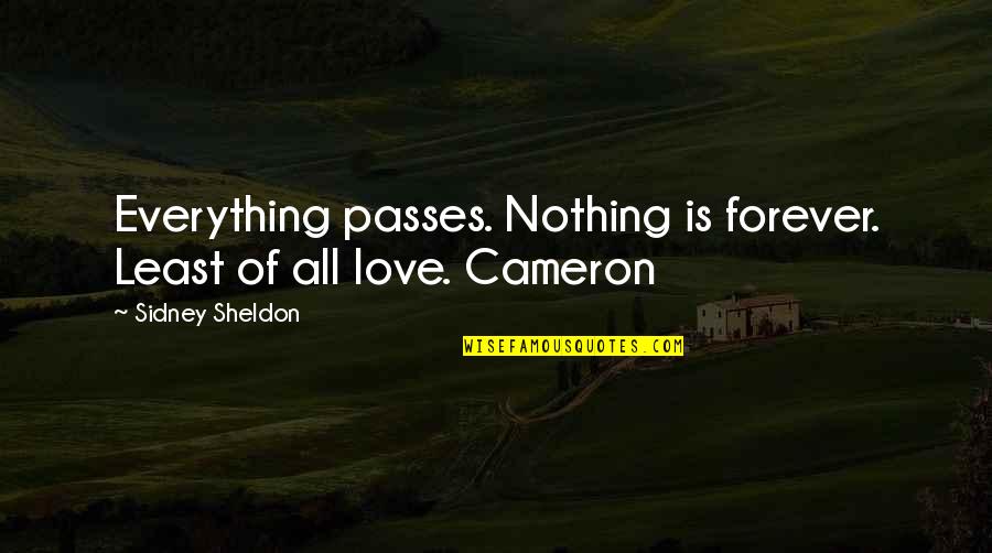 Colourman Online Quotes By Sidney Sheldon: Everything passes. Nothing is forever. Least of all Colourman Online Quotes By Sidney Sheldon: Everything passes. Nothing is forever. Least of all