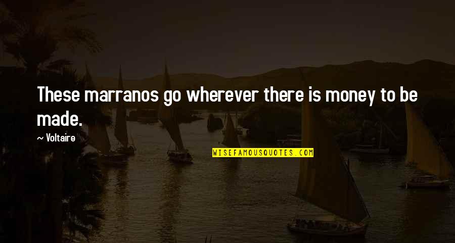 Coltellaccio Quotes By Voltaire: These marranos go wherever there is money to