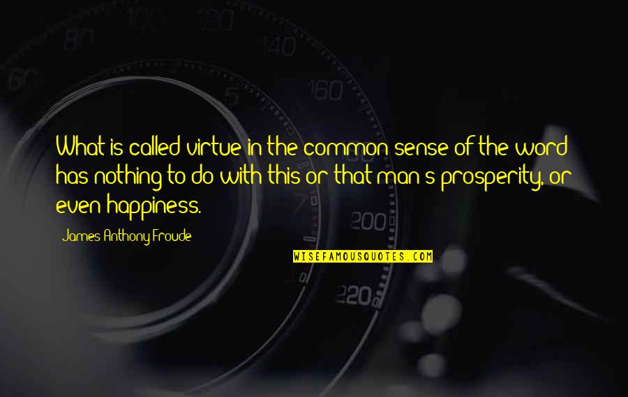 Comanches Houses Quotes By James Anthony Froude: What is called virtue in the common sense