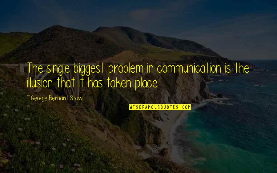 Combats Quotes By George Bernard Shaw: The single biggest problem in communication is the