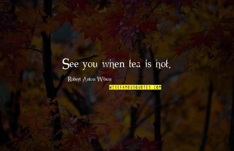 Combinar Nombres Quotes By Robert Anton Wilson: See you when tea is hot.