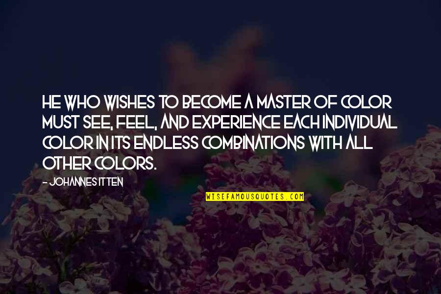 Combinations Quotes By Johannes Itten: He who wishes to become a master of