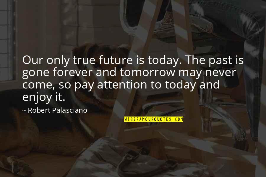 Come And Enjoy Quotes By Robert Palasciano: Our only true future is today. The past