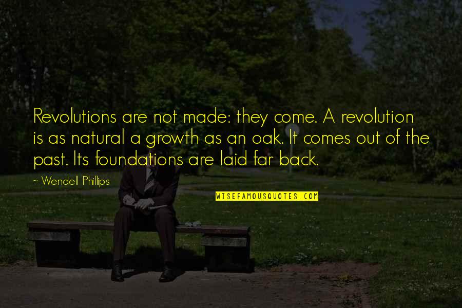 Come Back Of Quotes By Wendell Phillips: Revolutions are not made: they come. A revolution