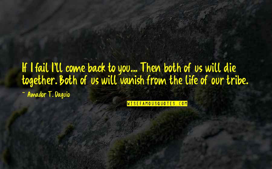 Come Back To Us Quotes By Amador T. Daguio: If I fail I'll come back to you...