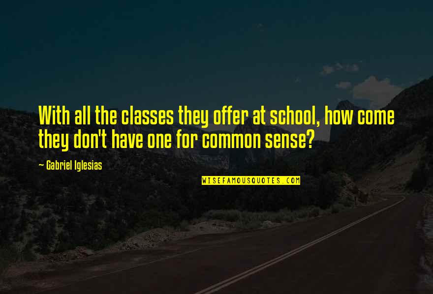 Come One Come All Quotes By Gabriel Iglesias: With all the classes they offer at school,