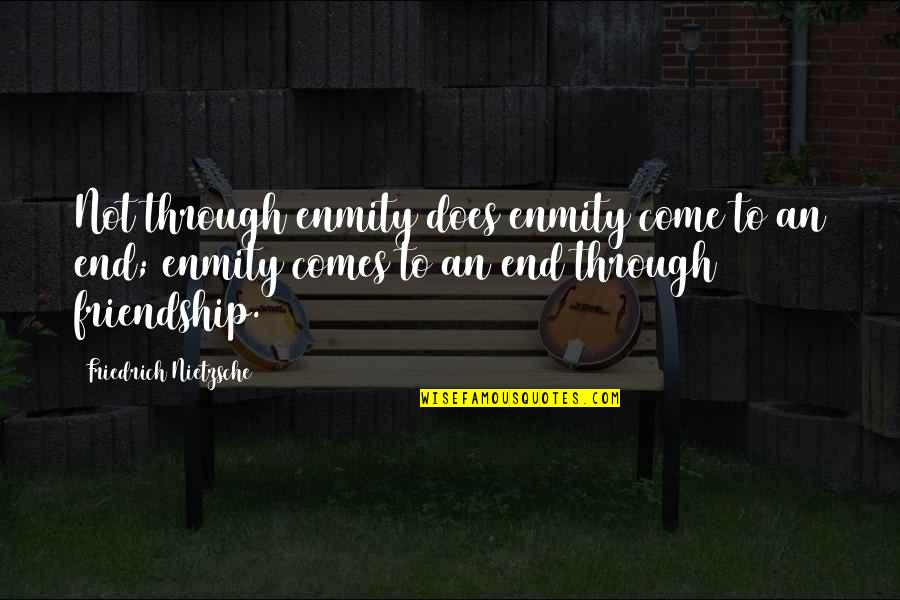 Come To An End Quotes By Friedrich Nietzsche: Not through enmity does enmity come to an