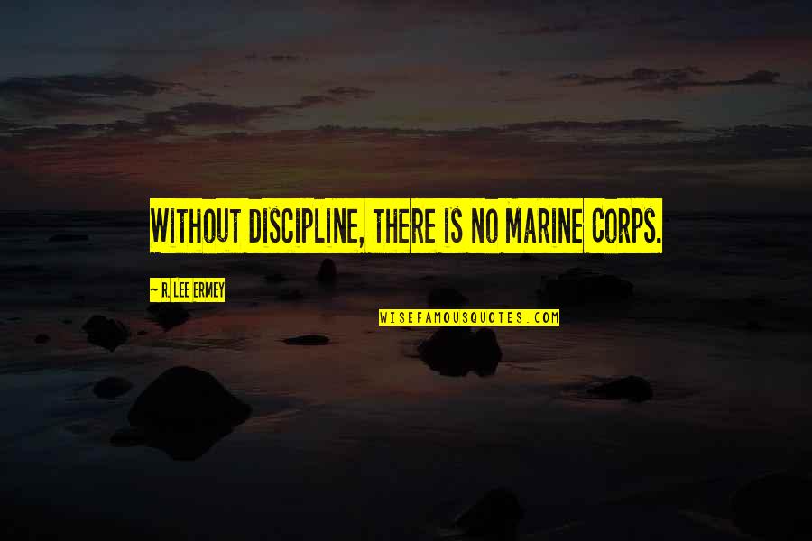 Come To Your Senses Quotes By R. Lee Ermey: Without discipline, there is no Marine Corps.