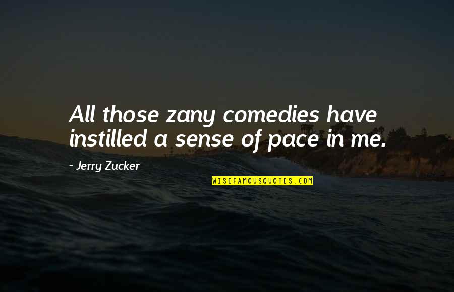 Comedies Quotes By Jerry Zucker: All those zany comedies have instilled a sense