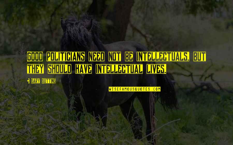 Comemorar Casamento Quotes By Gary Gutting: Good politicians need not be intellectuals, but they