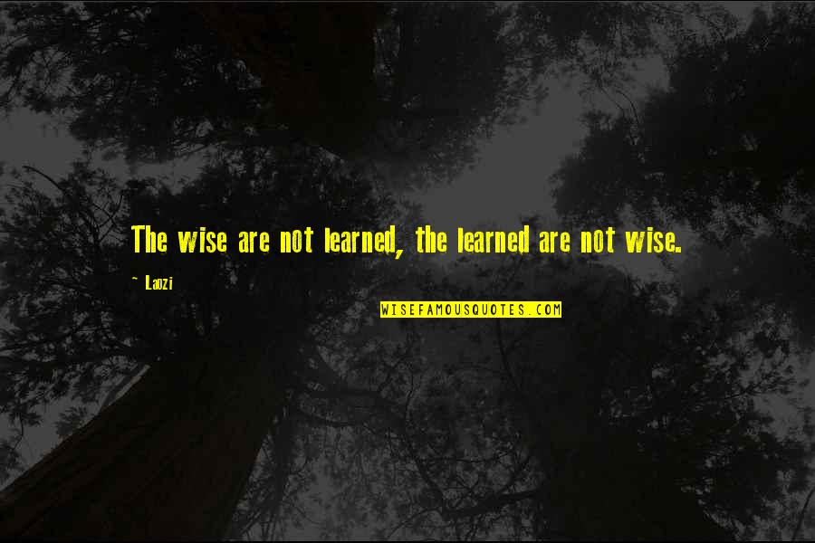 Comesto Quotes By Laozi: The wise are not learned, the learned are
