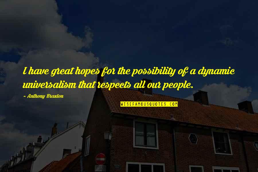 Cometas Dibujo Quotes By Anthony Braxton: I have great hopes for the possibility of