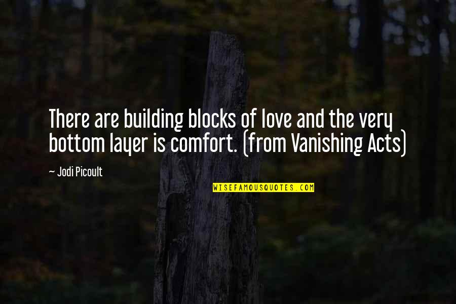 Comfort And Love Quotes By Jodi Picoult: There are building blocks of love and the