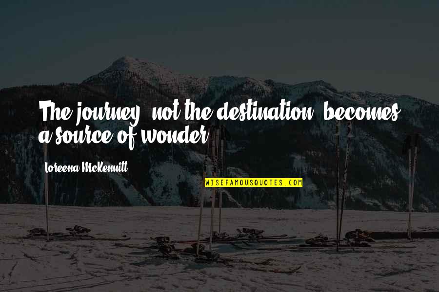 Comfort And Security Quotes By Loreena McKennitt: The journey, not the destination, becomes a source