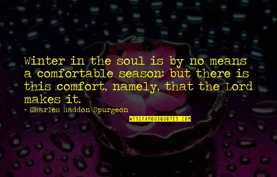 Comfort In God Quotes By Charles Haddon Spurgeon: Winter in the soul is by no means