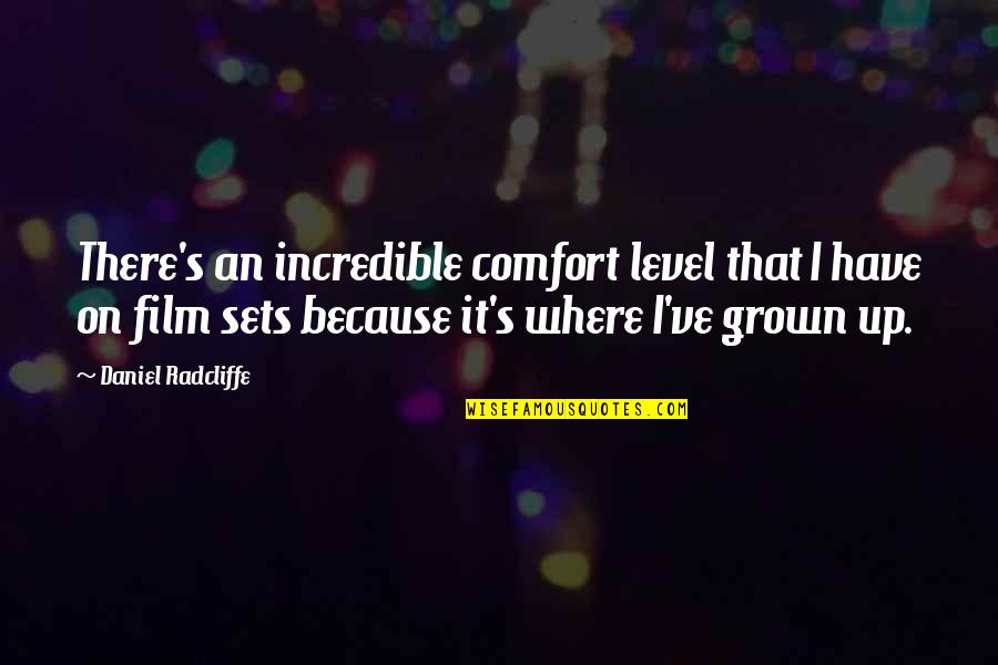 Comfort Level Quotes By Daniel Radcliffe: There's an incredible comfort level that I have