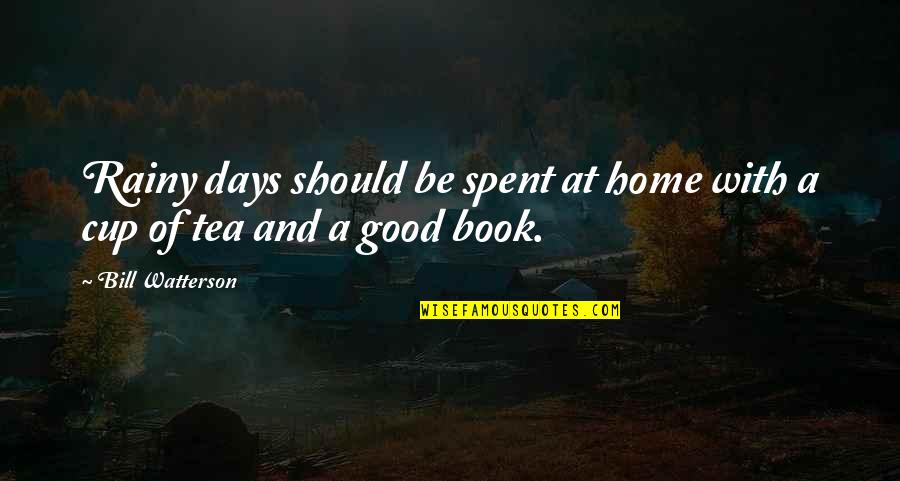 Comfort Of Books Quotes By Bill Watterson: Rainy days should be spent at home with