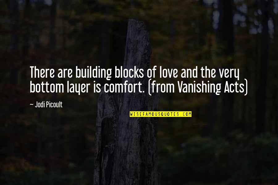 Comfort Quotes By Jodi Picoult: There are building blocks of love and the