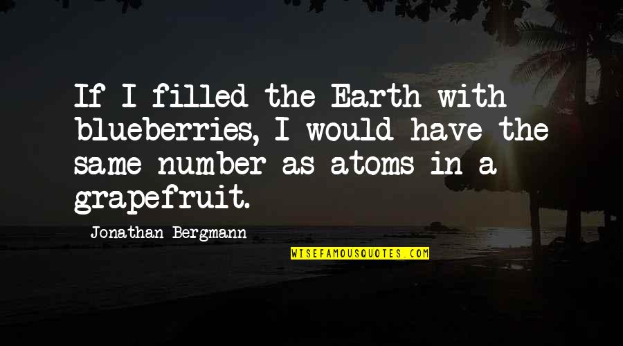 Comfortable With Someone Quotes By Jonathan Bergmann: If I filled the Earth with blueberries, I