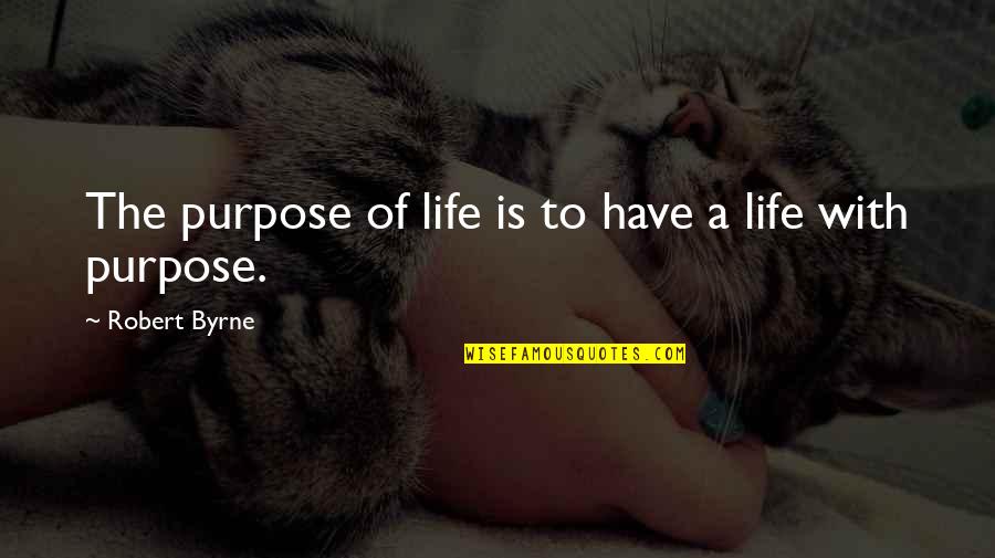 Comillas Quotes By Robert Byrne: The purpose of life is to have a