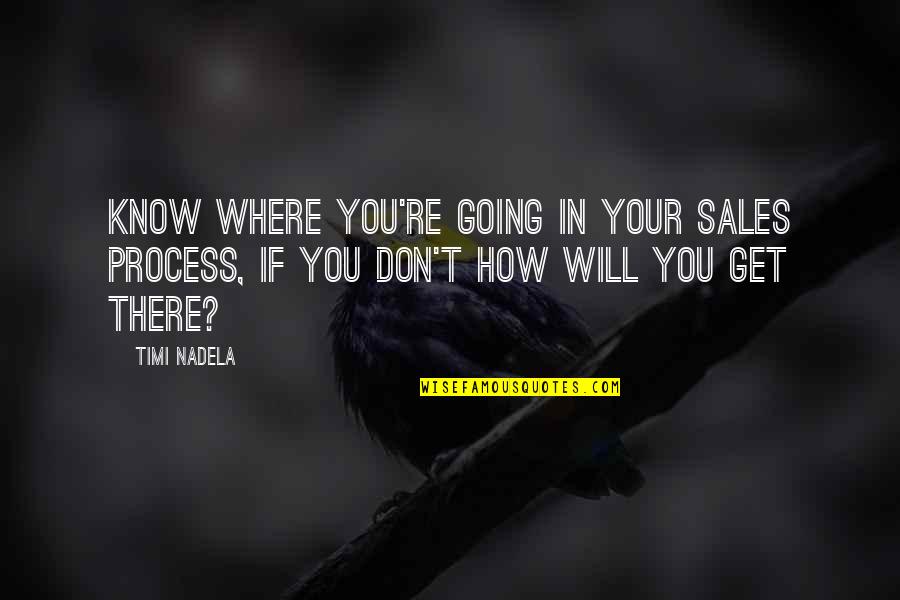 Cominciamento Quotes By Timi Nadela: Know where you're going in your sales process,
