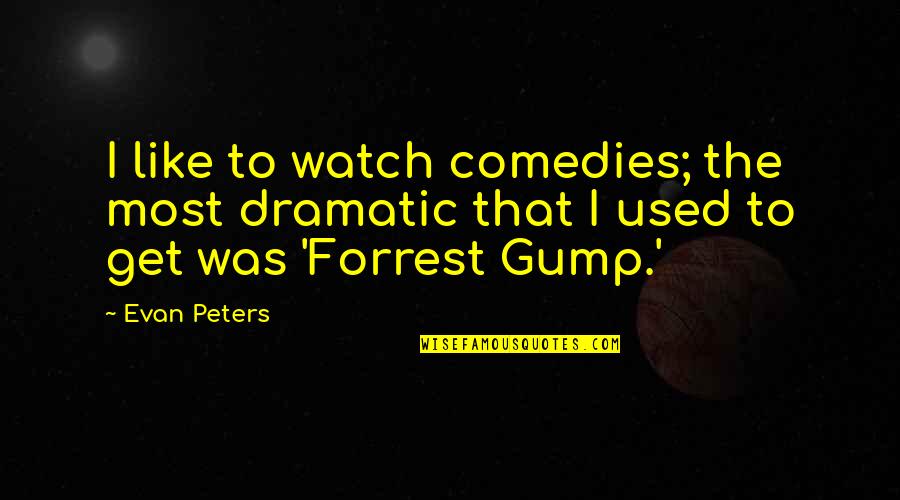 Coming Back Home Quotes By Evan Peters: I like to watch comedies; the most dramatic
