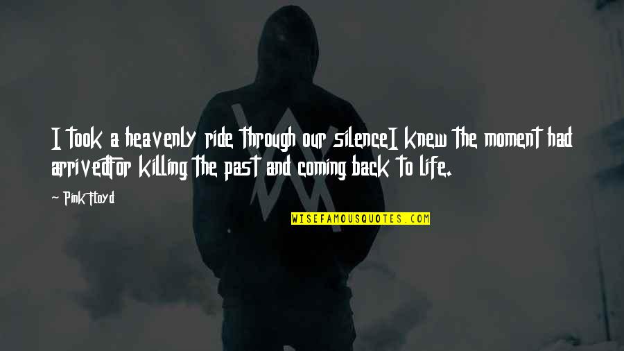 Coming Back Into Life Quotes By Pink Floyd: I took a heavenly ride through our silenceI Coming Back Into Life Quotes By Pink Floyd: I took a heavenly ride through our silenceI