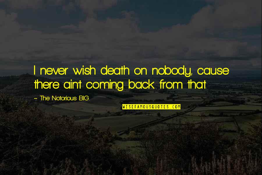 Coming Back Soon Quotes By The Notorious B.I.G.: I never wish death on nobody, cause there